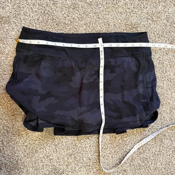 Lululemon Pace Rival Mid Rise Skirt Size 10 black Camo - Picture 5 of 5